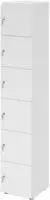 Hammerbacher-Schliessfachschrank 6OH Weiss,6xDS-V264L6/W/W/DS