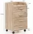 Wohnling Rollcontainer Sonia 4 Schubladen Sonoma 40x70,5x33cm (WL5.749)