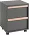 Vipack London Rollcontainer 2 Schubladen, anthrazit, Holzwerkstoff (001315003216)