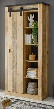 Furn.Design Stove Mehrzweckschrank mit Schiebetür, Used Wood Vintage, 93x201cm