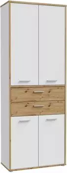 Forte Keflav Aktenschrank 84,5cm, wei&szlig;/Artisan Eiche (72934769-0)