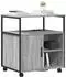 vidaXL Büroschrank mit Rollen Grau Sonoma 60x46x67cm Spanplatte