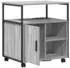 vidaXL Büroschrank mit Rollen Grau Sonoma 60x46x67cm Spanplatte