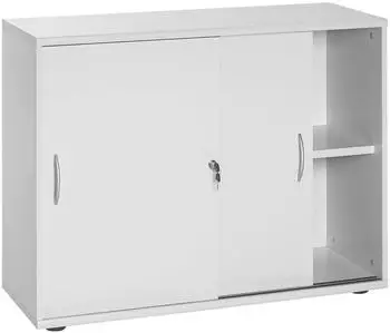 Möbelpartner Smileline V Schiebetürenschrank 2OH, lichtgrau, stapelbar (701343)