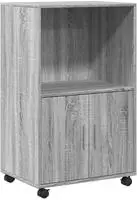 vidaXL Rollschrank Grau Sonoma 55x40x91 cm Holzwerkstoff