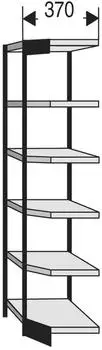Kerkmann Progress 2000 Eckfeld-Regal 6 B&ouml;den 2250x770x400mm silber (2921)