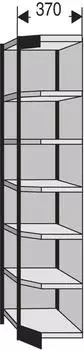 Kerkmann Progress 2000 Eckfeld-Regal 7 B&ouml;den 2600x770x400mm mit R&uuml;ckwand Silber (2833)