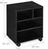 Relaxdays Rollcontainer 4 Fächer, Holz, schwarz (10032206)
