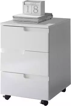 Stella Trading Spice Rollcontainer mit Schubladen, Hochglanz Weiß, 40x60x45cm (34965132)