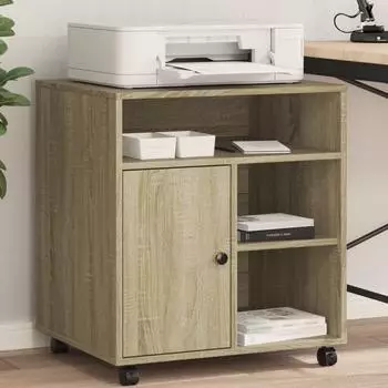 vidaXL Druckerst&auml;nder mit Rollen Sonoma-Eiche 60x50x67cm (840627)