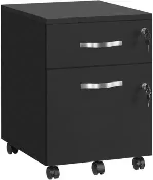 Vasagle Erwan Rollcontainer 2 Schubladen, abschließbar, A4 (LCD022T16V1)