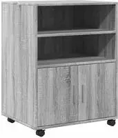 vidaXL Rollschrank Grau Sonoma 60x48x81 cm Holzwerkstoff