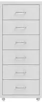 vidaXL Aktenschrank mit Rollen Grau 28x41x69 cm Metall