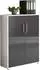 BMG Office Edition Aktenschrank Set 9, Holzwerkstoff, Weiß/Anthrazit Hochglanz, 6 Fächer, 253.2x113.6x33cm