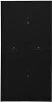 vidaXL B&uuml;roschrank Schwarz 90x40x180 cm Stahl