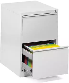 Soennecken Hängeregistraturschrank 1-bahnig 2 Schübe 460x720x620mm lichtgrau (820131981)