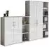 Mid.you Office Edition Aktenschrank Set 4, 12 Fächer, grau/weiß Hochglanz (001067007905)