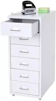 MCW Preston T851 Rollcontainer Metall 6 Schubladen weiß (800000506013)