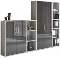 abschliessbarer Aktenschrank B&uuml;roschrank Schrankwand B&uuml;rom&ouml;bel Regal Office