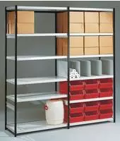 Magazin-Regal Stora 100 Endseite BxTxH 100x40x225cm schwarz/lichtgrau