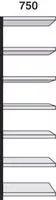Magazin-Regal Stora 100 Regalfeld BxTxH 75x40x260cm schwarz/lichtgrau