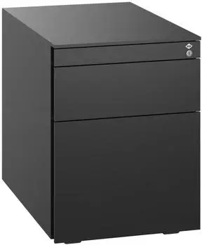 C+P Stahl-Rollcontainer 563x430x581mm, Schwarz/Schwarz (054530-000-102)