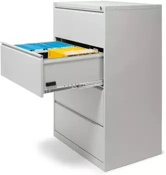 Soennecken Hängeregistraturschrank 2-bahnig, 4 Schübe, 840x1320x620mm, lichtgrau (820131581)