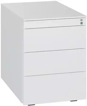 C+P Stahl-Rollcontainer 563x430x781mm, weiß/weiß (054510-000-165)