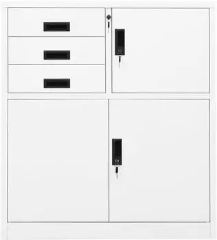 vidaXL B&uuml;roschrank Stahl Wei&szlig; 90x40x102cm (336405)