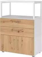 Schrank FlexWall 3OH 1offen wei&szlig;/asteiche