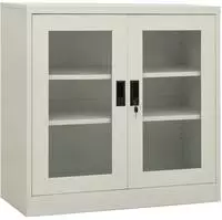 vidaXL B&uuml;roschrank Hellgrau 90x40x90 cm Stahl