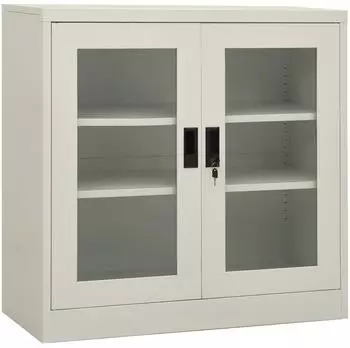 vidaXL B&uuml;roschrank Hellgrau 90x40x90cm Stahl