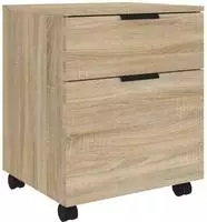 vidaXL Mobiler Aktenschrank mit Rollen Sonoma-Eiche 45x38x54 cm