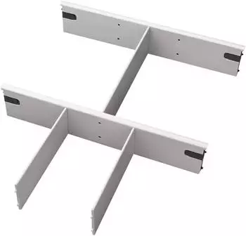 Hammerbacher VACTR Trennstege für Schublade ORGA, Kunststoff, Lichtgrau, 10er-Pack (VACTR)