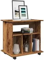 vidaXL Rollcontainer Altholz-Optik 60x45x60 cm Holzwerkstoff