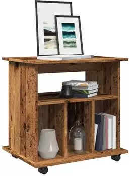 vidaXL Rollcontainer Altholz-Optik 60x45x60cm Holzwerkstoff (856662)