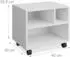 Relaxdays Rollcontainer mit 3 Fächern, Holz, weiß, 35,5x40x30cm (10050172)