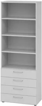 Hammerbacher V9 Advanced Regalschrank 6OH, 4 Sch&uuml;be, grau (V968S4/5/5/BS)