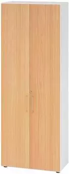 Hammerbacher Advanced 968T6 Fl&uuml;gelt&uuml;renschrank 6OH, 80x41,7x215,6cm, buche/wei&szlig; (V968T6/W/6/BS)