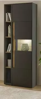 Furn.Design Center Aktenschrank-Set 2-teilig, grau/Eiche Wotan, 70x200cm (Center)