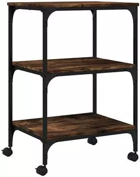vidaXL Druckerst&auml;nder 3 Ablagen R&auml;uchereiche 50x41x75cm (842288)