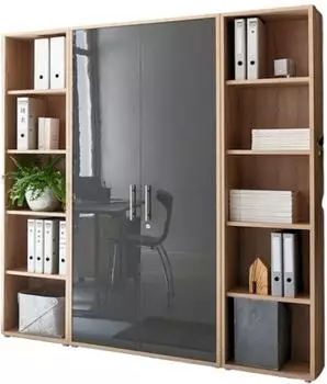 Mid.you Office Edition SW Set 3 Regalwand, Sonoma Eiche/Anthrazit, 173x186x33cm (Office Edition SW Set 3)
