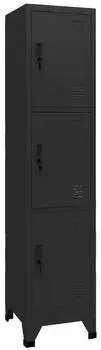 vidaXL Schlie&szlig;fachschrank schwarz 38x45x180cm Stahl (339782)