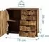 Relaxdays Rollcontainer mit Schubladen & Fächern, braun (78x40x65cm)