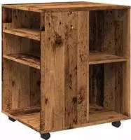 vidaXL Rollschrank Altholz-Optik 60x53x72 cm Holzwerkstoff