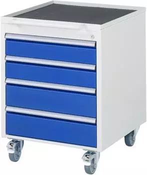 Rau Rollcontainer 4 Schubladen (2x120, 2x150mm), 580x650x745mm