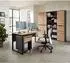Innostyle Memphis Aktenschrank 2-türig, Eiche Artisan/Graphit, 75x197x38cm (GH01)