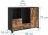 Relaxdays Rollcontainer 2 Schubladen & 4 Fächer, 90x35x70cm (10052416_1509)