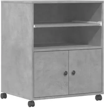 vidaXL Druckerst&auml;nder mit Rollen betongrau 60x48x74cm (840635)