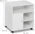 Relaxdays Rollcontainer mit 5 Fächern, 60x50x66,5cm, weiß/silber